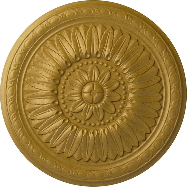 Ekena Millwork Temple Ceiling Medallion (Fits Canopies up to 9 1/4"), Hand-Painted Pharaohs Gold, 24"OD x 1 5/8"P CM24TEPGS - main